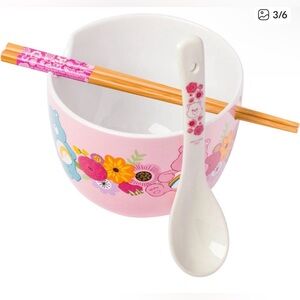 Silver Buffalo Care Bears Spring Floral 20-ounce ceramic ramen bowl NWT